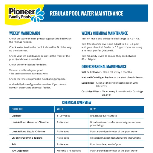 Regular Pool Water Maintenance
